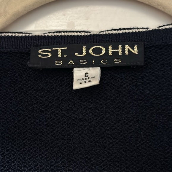 St. JohnBasics knit sweaters set navy cardigan and navy pants Size 6 - Picture 2 of 5